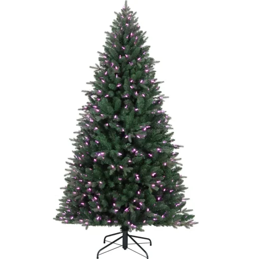 New Mr. Christmas Green Realistic Pvc & Pe Blend 400 Led Color Changing Christmas Tree