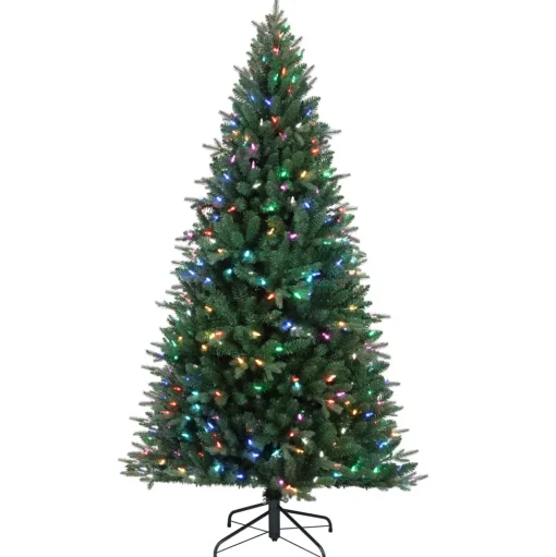 New Mr. Christmas Green Realistic Pvc & Pe Blend 400 Led Color Changing Christmas Tree