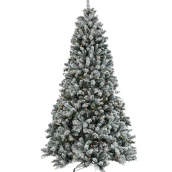 Discount The Holiday Aisle Green Spruce Flocked/Frosted Christmas Tree With 450 Lights