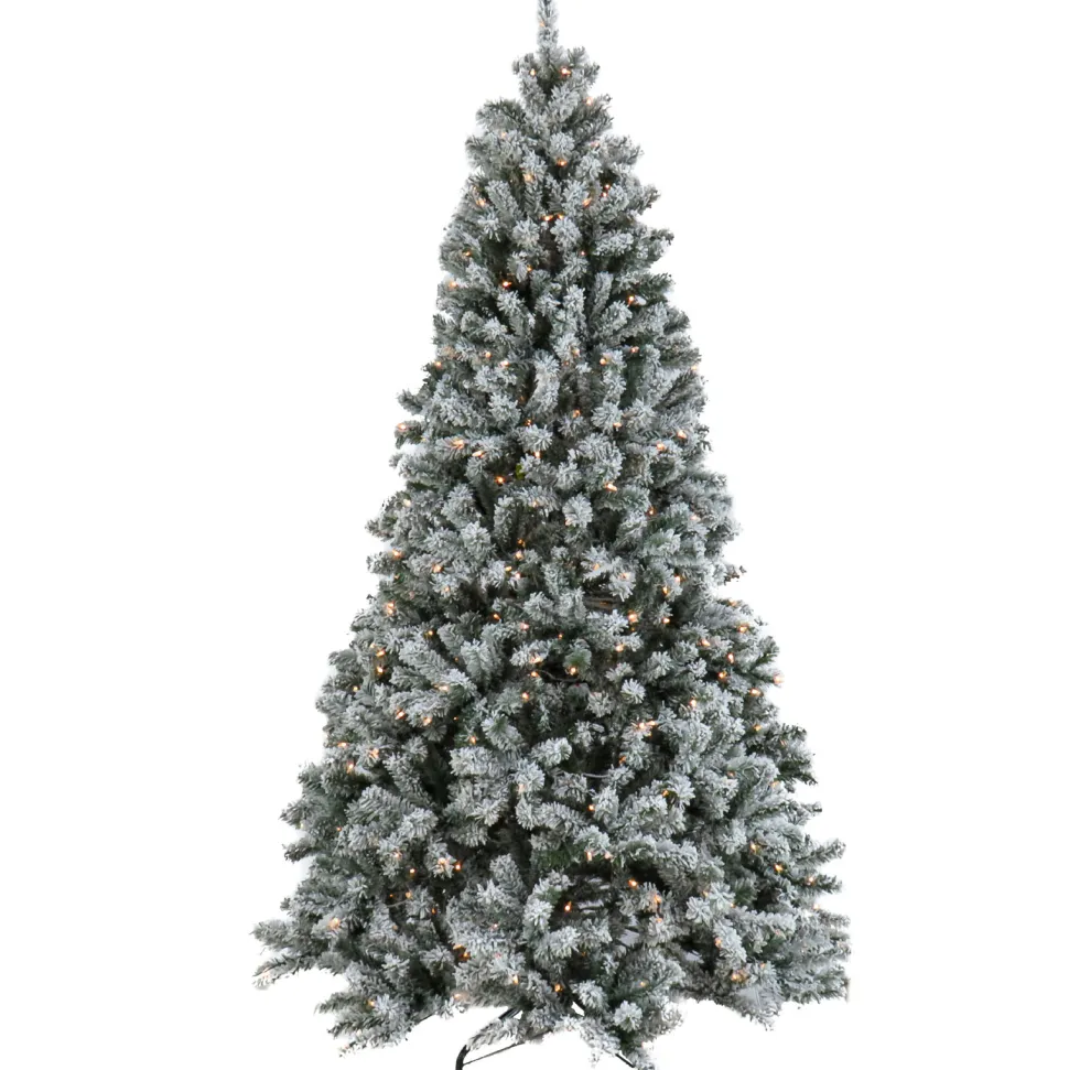 Discount The Holiday Aisle Green Spruce Flocked/Frosted Christmas Tree With 450 Lights