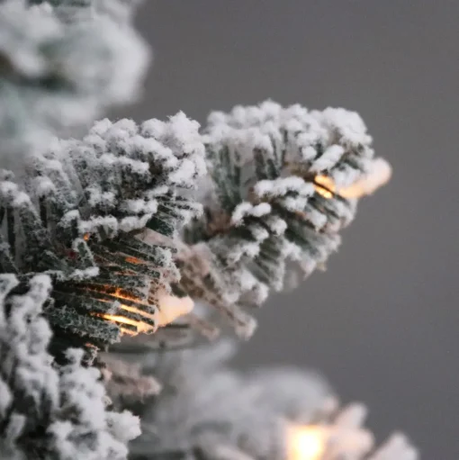 Online The Holiday Aisle Green Spruce Flocked/Frosted Christmas Tree With Lights