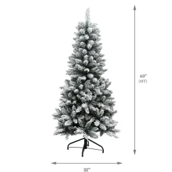 Online The Holiday Aisle Green Spruce Flocked/Frosted Christmas Tree With Lights