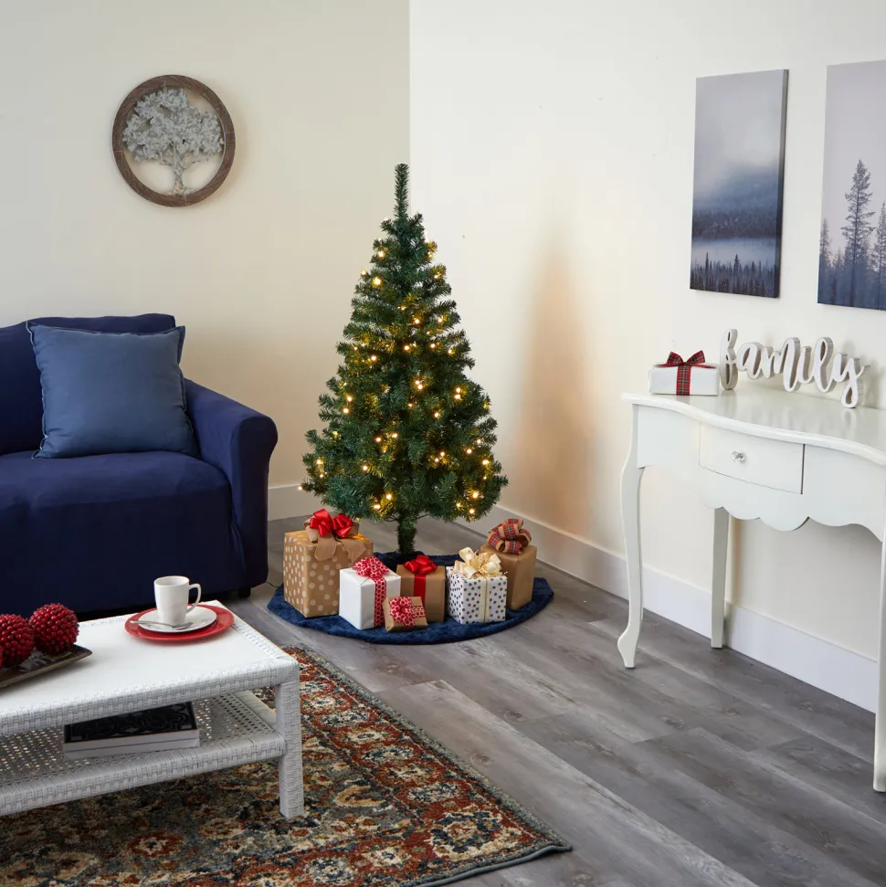 Best Sale The Holiday Aisle Green Tree Type Fir Cashmere Christmas Tree With 650 Lights Led