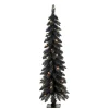 Store The Holiday Aisle Hailynn 4' H Slender Black Pine Christmas Tree With 50 Lights
