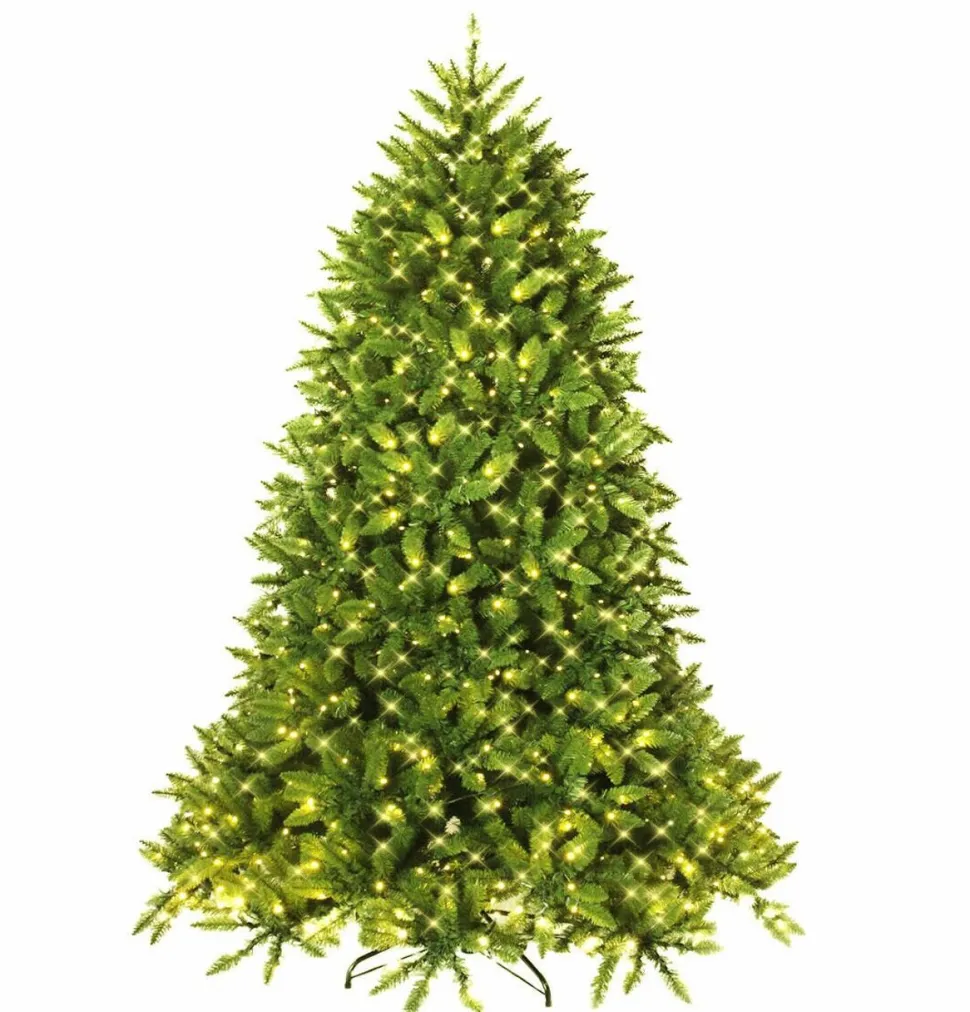 Store The Holiday Aisle Hinged 5' Green Fir Artificial Christmas Tree With 450 Clear And White Lights