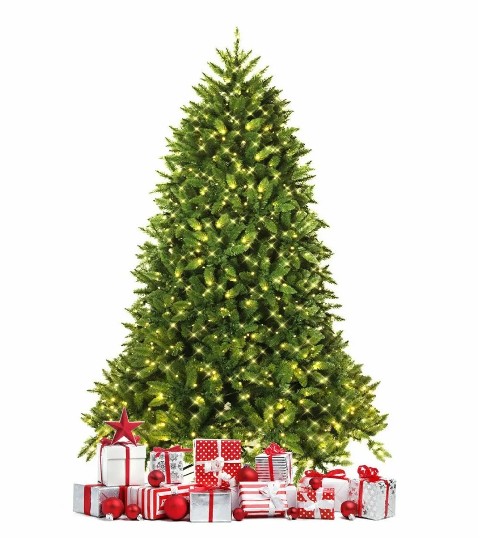 Store The Holiday Aisle Hinged 5' Green Fir Artificial Christmas Tree With 450 Clear And White Lights