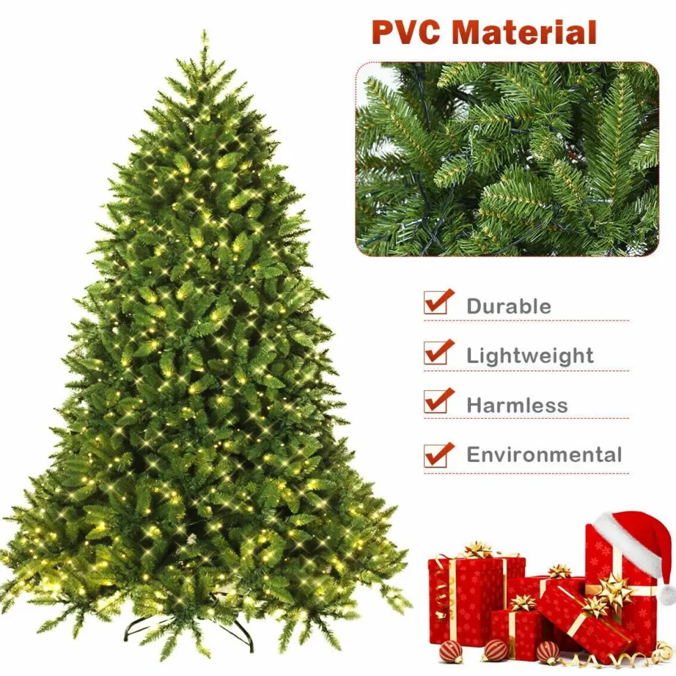 Store The Holiday Aisle Hinged 5' Green Fir Artificial Christmas Tree With 450 Clear And White Lights