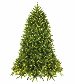 Discount The Holiday Aisle Hinged 7.5' Green Fir Artificial Christmas Tree With 700 Clear And White Lights