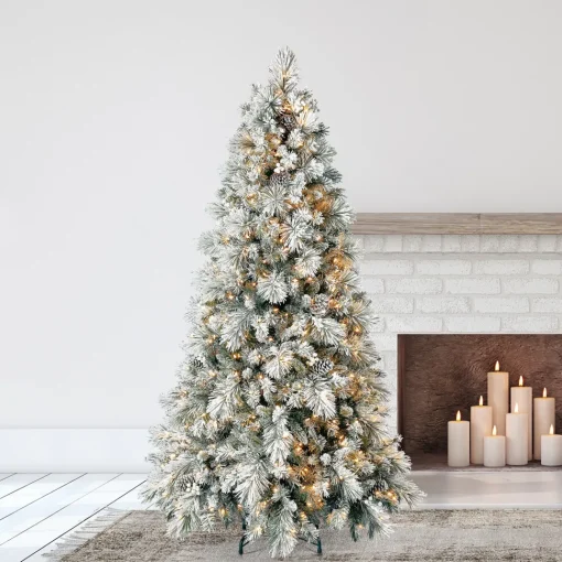 Outlet The Holiday Aisle Home Heritage Prelit Artificial Christmas Tree With Pinecones