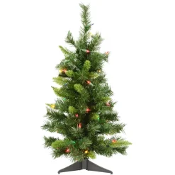 Cheap The Holiday Aisle Imperial Pine 30" Pine Green Artificial Christmas Tree With 50 Multi-Colored Lights