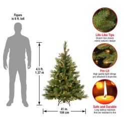 Clearance Steelside Isenhour Extra Full Green Tree Family Flocked/Frosted Christmas Tree And Pinecones