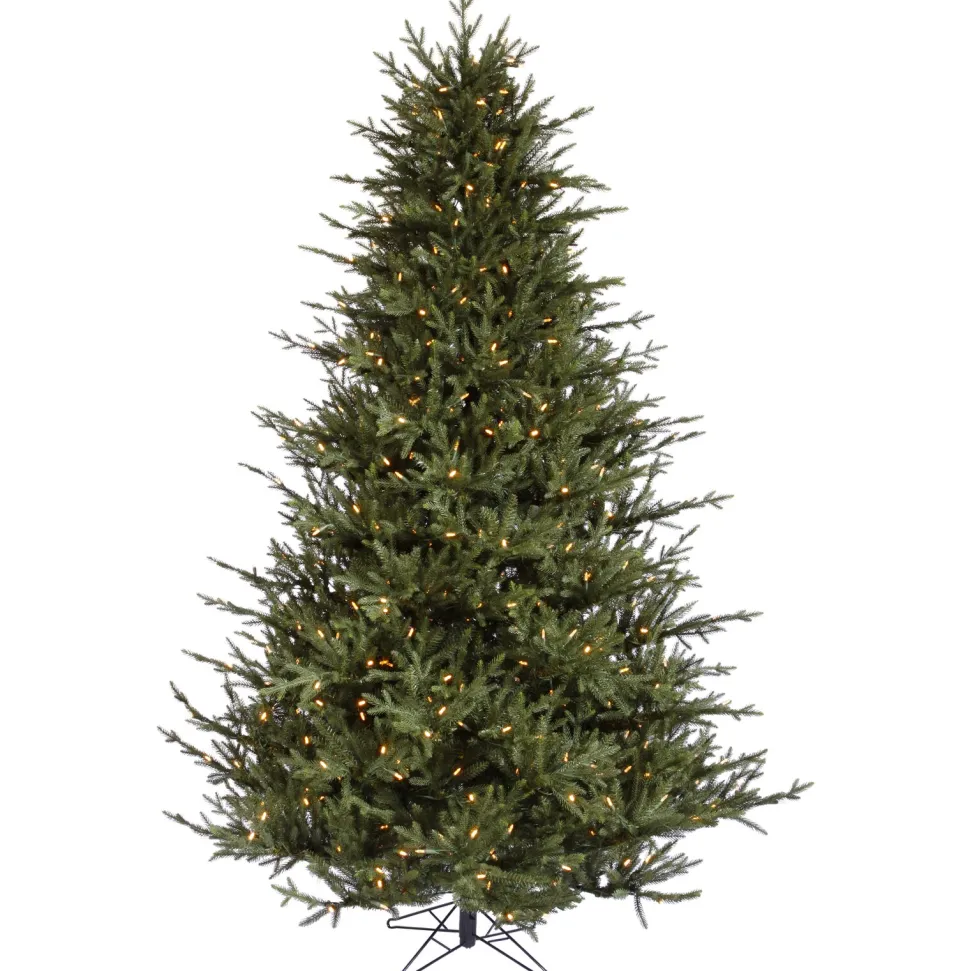 Shop The Holiday Aisle Itasca Frasier 6.5' Green Fir Trees Artificial Christmas Tree With 600 Led Clear/White Lights With Stand