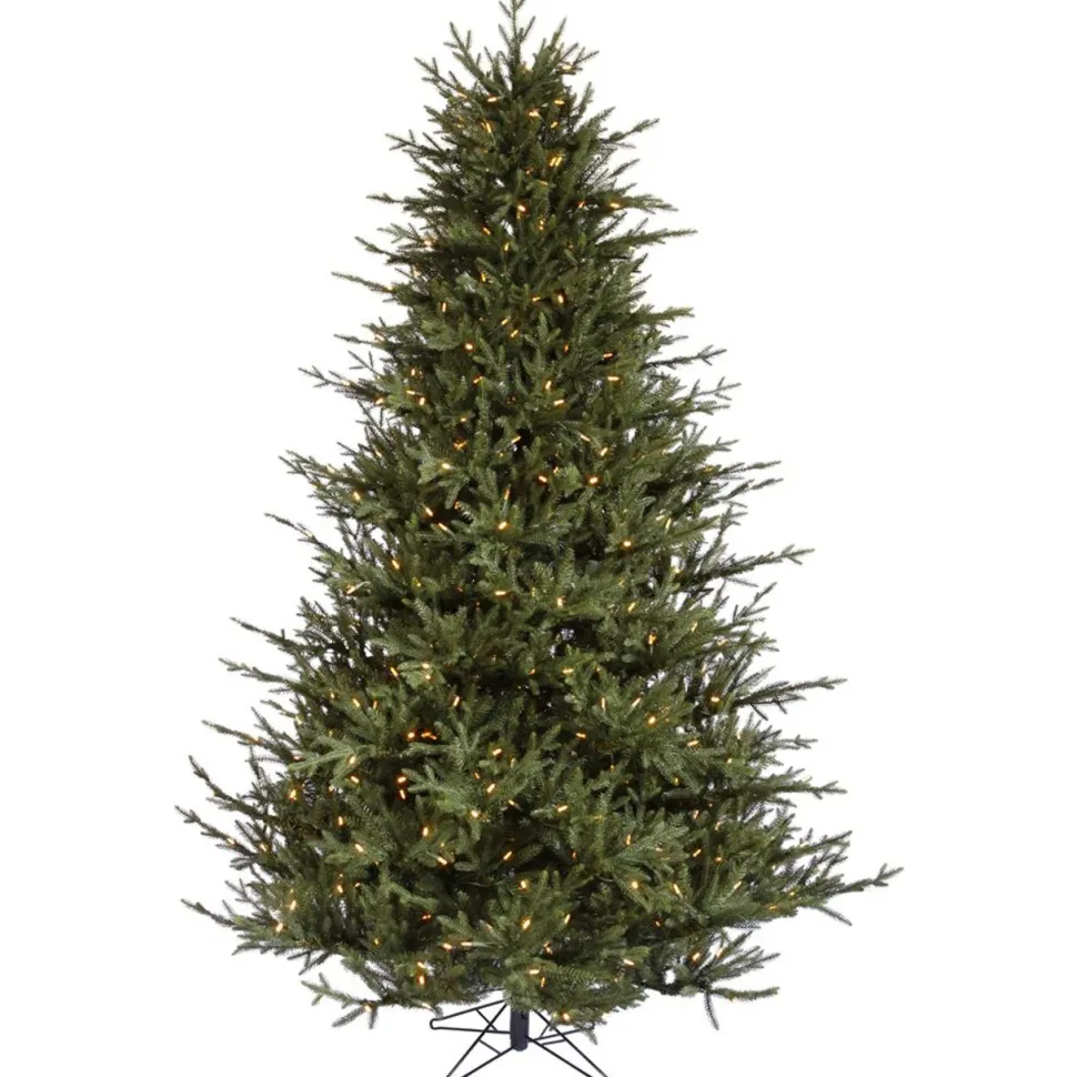 Shop The Holiday Aisle Itasca Frasier 6.5' Green Fir Trees Artificial Christmas Tree With 600 Led Clear/White Lights With Stand