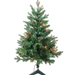 Cheap Kurt Adler Jackson 3' Green Pine Artificial Christmas Tree With 50 Multi-Color Lights