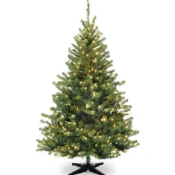 Clearance Ebern Designs Kincaid Spruce 6' Green Artificial Spruce Christmas Tree With 400 Lights