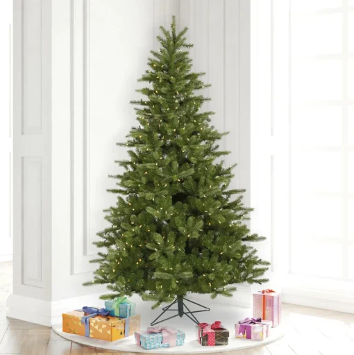 Sale The Holiday Aisle King 5.5' Green Spruce Trees Artificial Christmas Tree With 250 Led Clear/White Lights