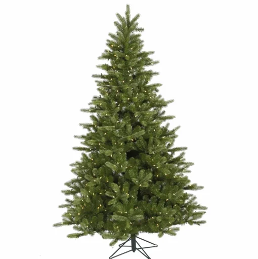 Sale The Holiday Aisle King 5.5' Green Spruce Trees Artificial Christmas Tree With 250 Led Clear/White Lights