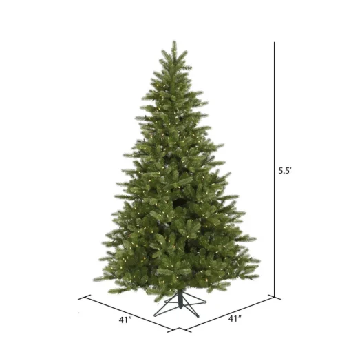 Sale The Holiday Aisle King 5.5' Green Spruce Trees Artificial Christmas Tree With 250 Led Clear/White Lights