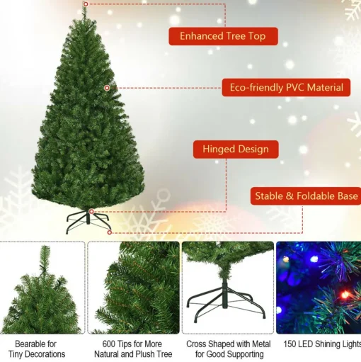 Cheap The Holiday Aisle Lighted Artificial Pine Christmas Tree - Stand Included