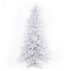 Outlet Martha Stewart Flocked White Spruce Artificial Christmas Tree With Multi-Color Lights