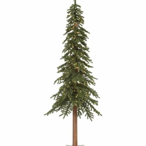 Cheap Steelside Natural Alpine 96'' Lighted Artificial Christmas Tree - Stand Included