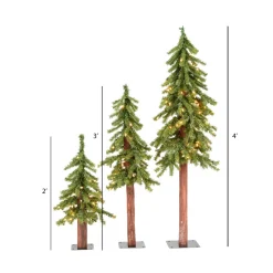 Shop The Holiday Aisle Natural Alpine Artificial Christmas Tree With 185 Clear/White Lights