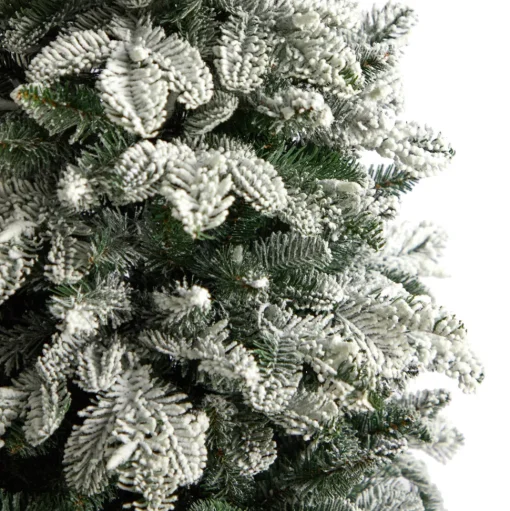 Cheap The Holiday Aisle North Carolina 8' Flocked Fir Artificial Christmas Tree With 650 Clear/White Light