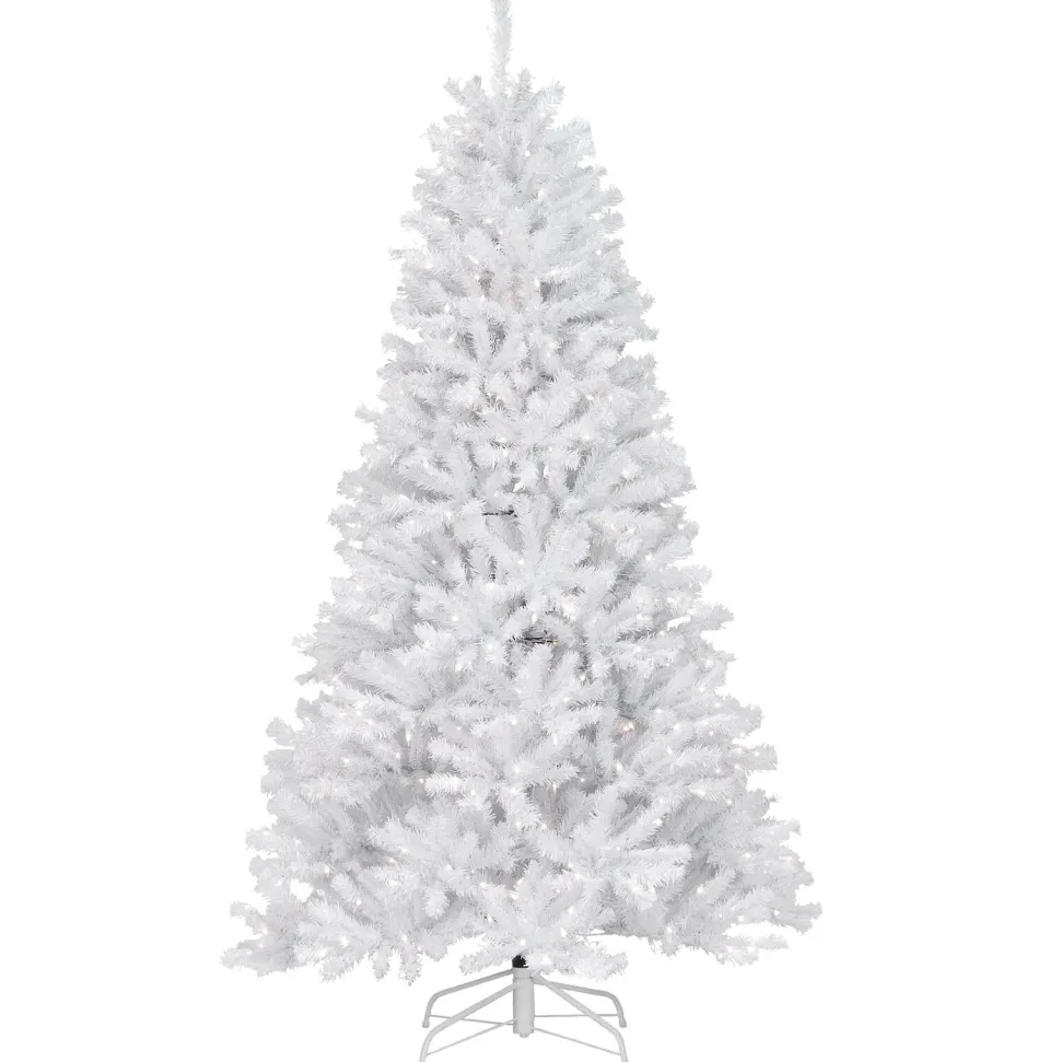 Sale Mercury Row North Valley 7' White Spruce Christmas Tree With 550 Clear/White Lights