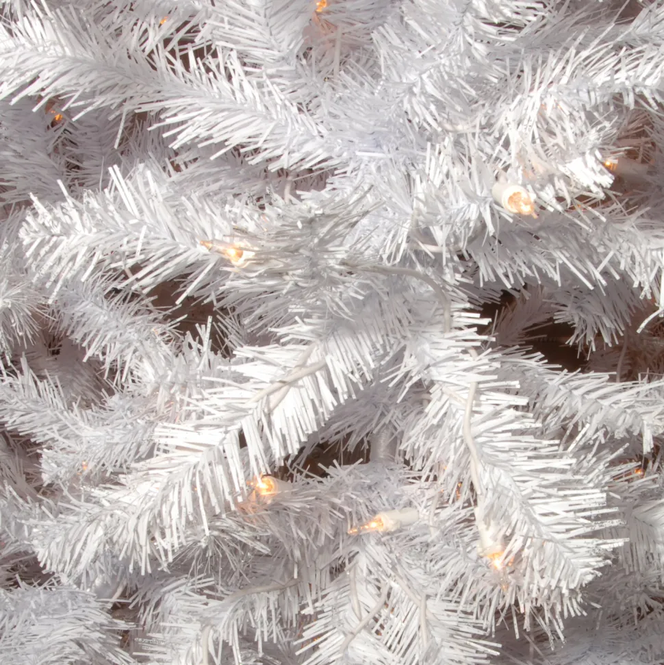 Sale Mercury Row North Valley 7' White Spruce Christmas Tree With 550 Clear/White Lights
