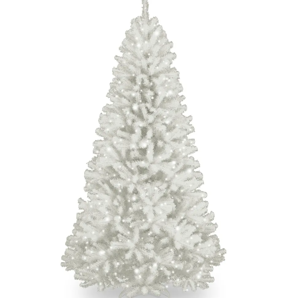 Sale Mercury Row North Valley 7' White Spruce Christmas Tree With 550 Clear/White Lights