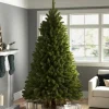Cheap Three Posts North Valley Lighted Artificial Green Spruce Christmas Tree - Stand Included