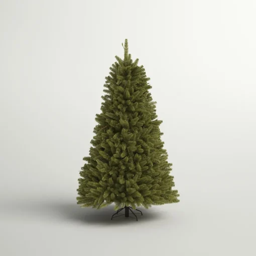 Cheap Three Posts North Valley Lighted Artificial Green Spruce Christmas Tree - Stand Included