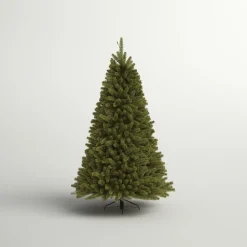 Cheap Three Posts North Valley Lighted Artificial Green Spruce Christmas Tree - Stand Included