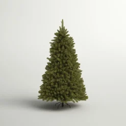Cheap Three Posts North Valley Lighted Artificial Green Spruce Christmas Tree - Stand Included