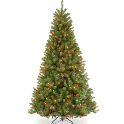 Clearance Three Posts North Valley Lighted Artificial Spruce Christmas Tree