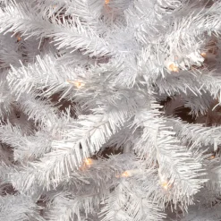 Shop Etta Avenue North Valley White Artificial Spruce Christmas Tree With Lights