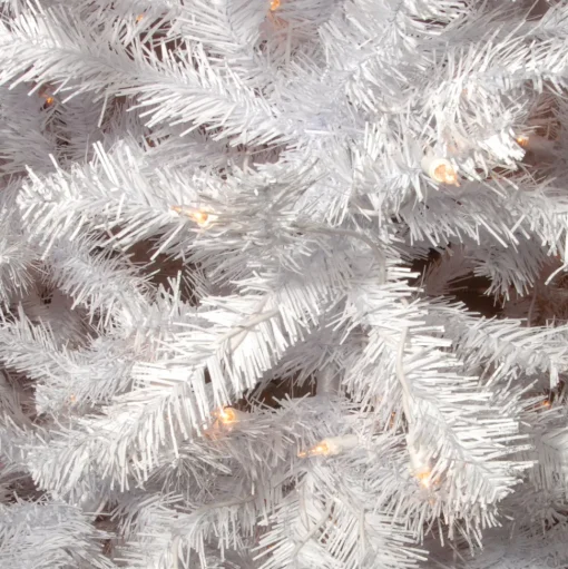 Shop Etta Avenue North Valley White Artificial Spruce Christmas Tree With Lights