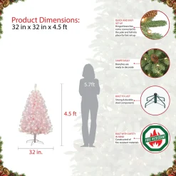 Sale The Holiday Aisle Northern Artificial White Fir Trees Christmas Tree With Clear/White Lights