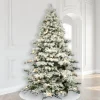 Best Mercury Row Oakman 9' H Extra Full White/Green Artificial Spruce Christmas Tree With 950 Incandescent Lights