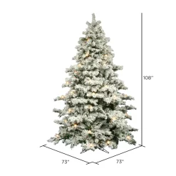 Best Mercury Row Oakman 9' H Extra Full White/Green Artificial Spruce Christmas Tree With 950 Incandescent Lights