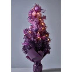 Sale The Holiday Aisle Ombre Purple Fir Artificial Christmas Tree With 30 Clear Lights