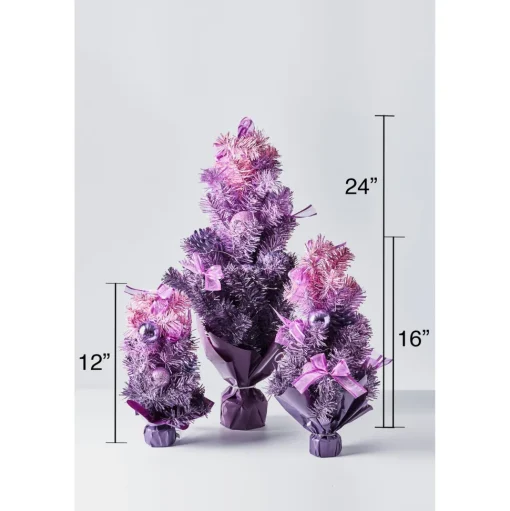 Sale The Holiday Aisle Ombre Purple Fir Artificial Christmas Tree With 30 Clear Lights