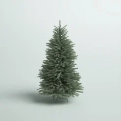 Discount Mercury Row Omusa Blue Fir Christmas Tree With Clear/White Lights