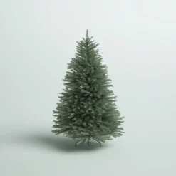 Discount Mercury Row Omusa Blue Fir Christmas Tree With Clear/White Lights