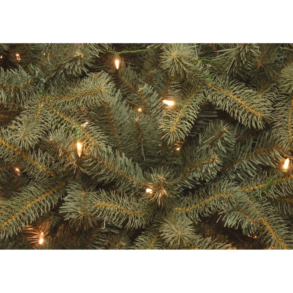 Discount Mercury Row Omusa Blue Fir Christmas Tree With Clear/White Lights
