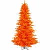 Hot Millwood Pines Orange Fir 3' Artificial Christmas Tree With 100 Led Orange Lights With Stand With Stand