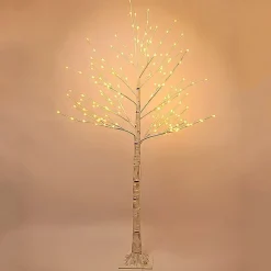 Cheap The Holiday Aisle Patch Magic Led 7' White Birch Artificial Christmas Tree With 160 Clear/White Lights