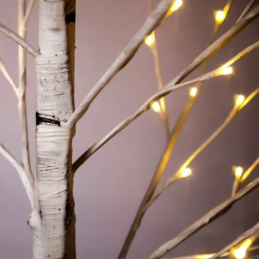 Cheap The Holiday Aisle Patch Magic Led 7' White Birch Artificial Christmas Tree With 160 Clear/White Lights