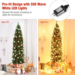 Online The Holiday Aisle Pre-Lit 7.5' Green Pine Artificial Christmas Tree With 350 Clear/White Lights