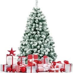 New The Holiday Aisle Pre-Lit 4.5' Green/White Pine Artificial Christmas Tree With 200 Clear/White Lights